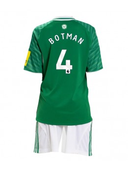 Billige Newcastle United Sven Botman #4 Bortedraktsett Barn 2025-26 Kortermet (+ Korte bukser)